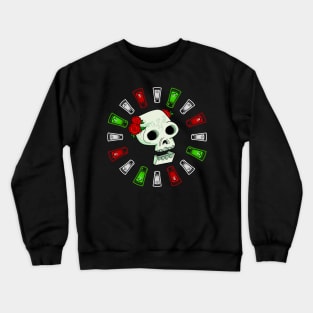 Tequila Skull Wreath Crewneck Sweatshirt